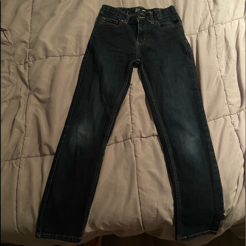 Dark blue jeans